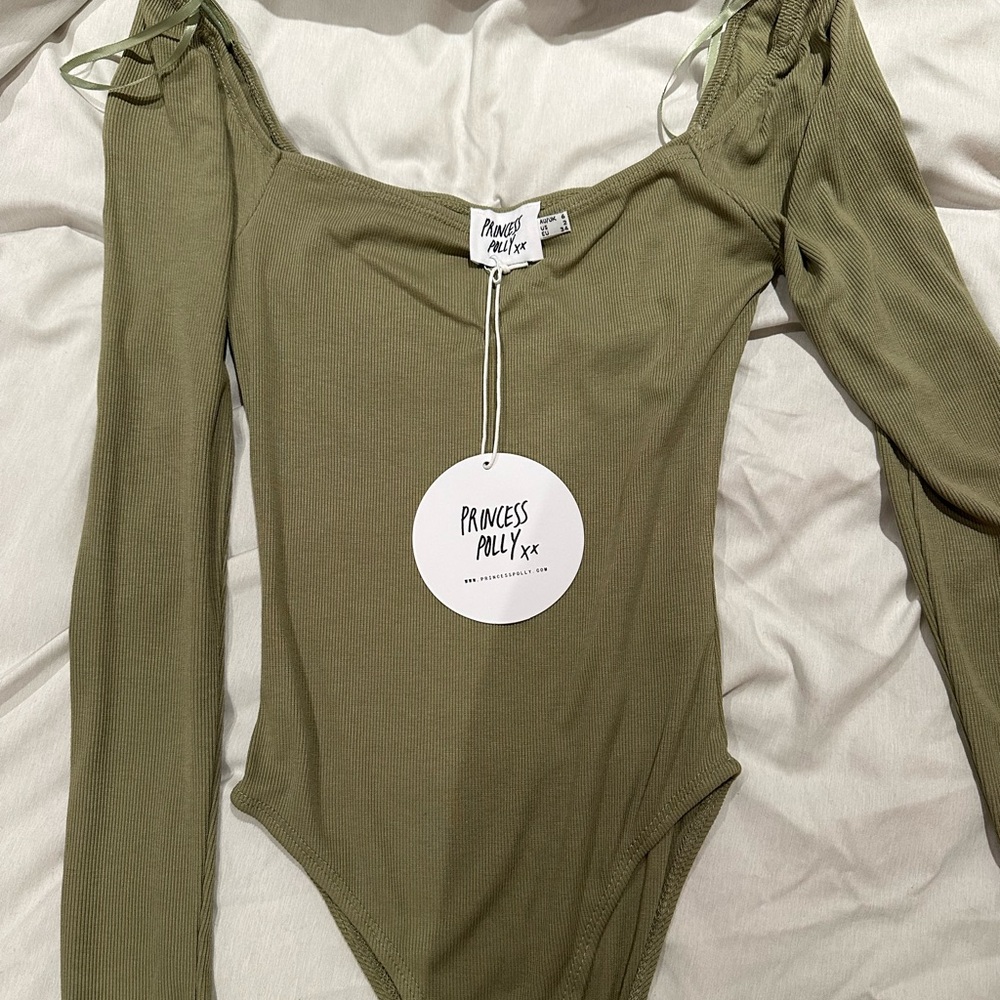 Princess Polly Khaki Charlotte Bodysuit